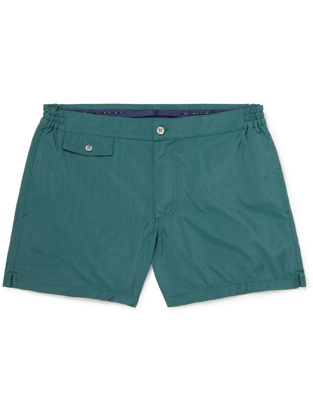 Photo: Incotex - Slim-Fit Mid-Length Swim Shorts - Green
