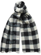 Acne Studios - Logo-Print Checked Wool Scarf