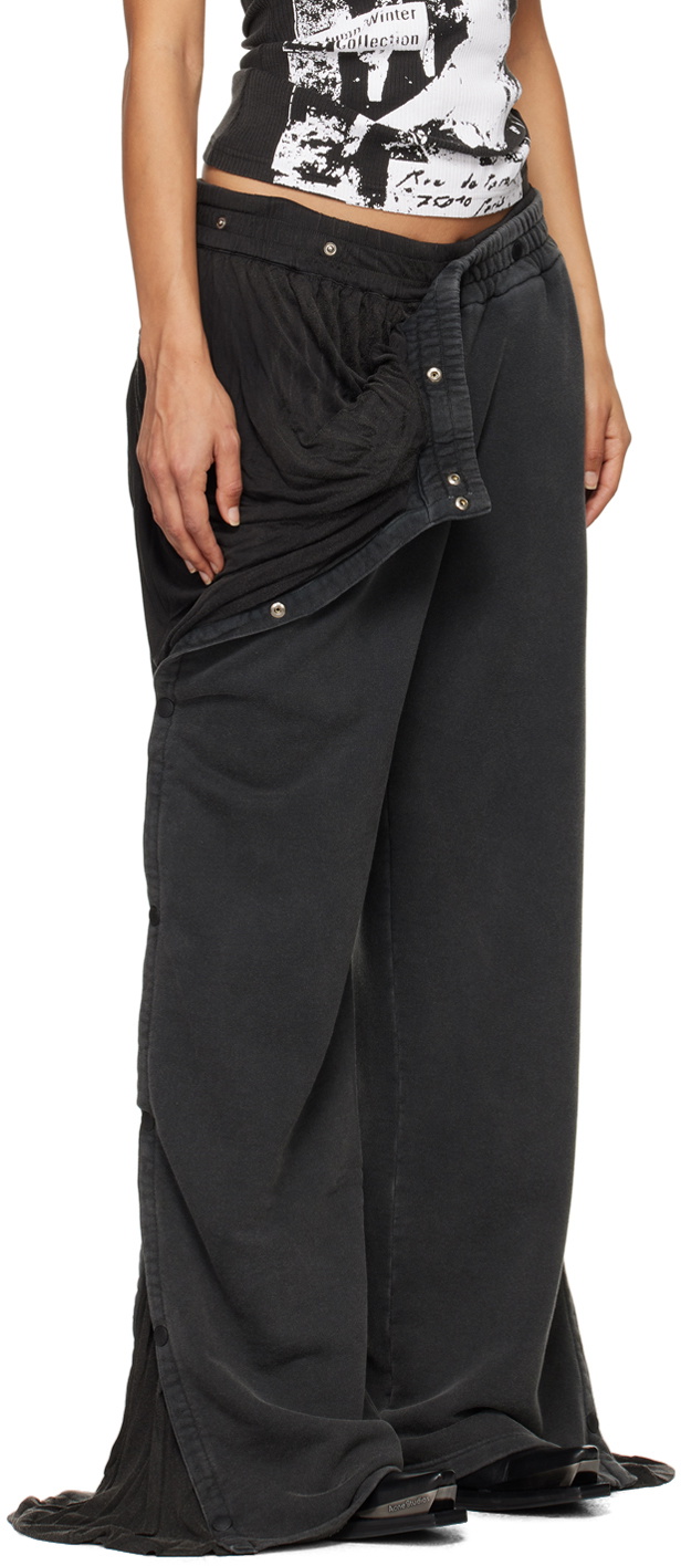 Y/Project Gray Snap Insert Sweatpants