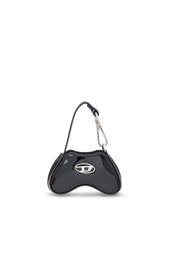 Photo: Diesel Glossy bag charm with mirror - Charms and Keyrings Womens in Black