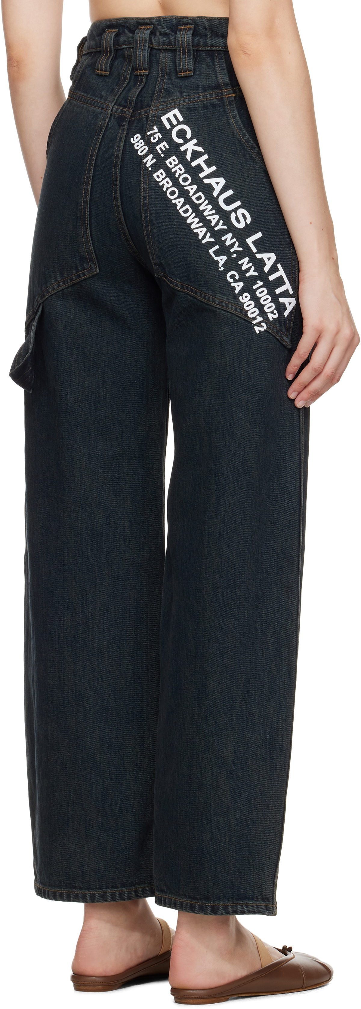 Eckhaus Latta Blue Baggy Jeans
