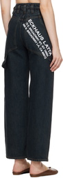 Eckhaus Latta Blue Baggy Jeans