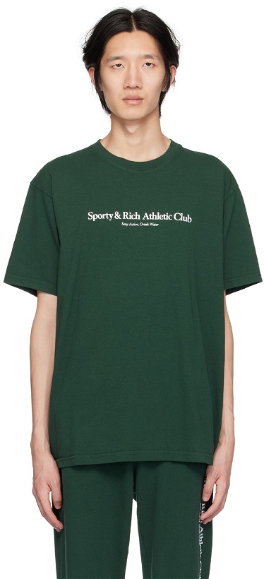 Photo: Sporty & Rich Green 'Athletic Club' T-Shirt