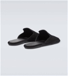 The Row Roger suede slides