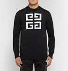 Givenchy - Distressed Logo-Intarsia Cotton Sweater - Men - Black