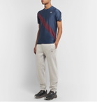 Tracksmith - Van Cortlandt Striped Stretch-Mesh T-Shirt - Blue