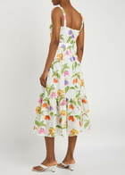 Borgo DE Nor Dani Printed Open-knit Cotton Midi Dress Multicoloured