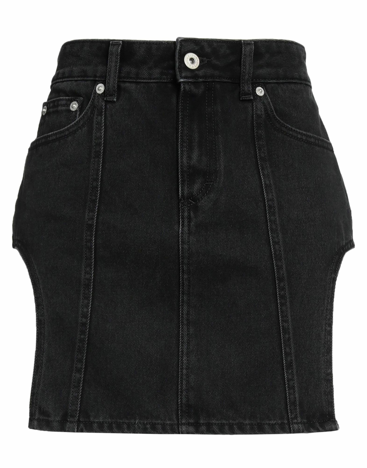 Heron Preston Womens Denim skirt in Black
