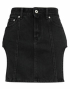 Heron Preston Womens Denim skirt in Black