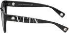 Valentino Garavani Black & White 'VLTN' Squared Sunglasses