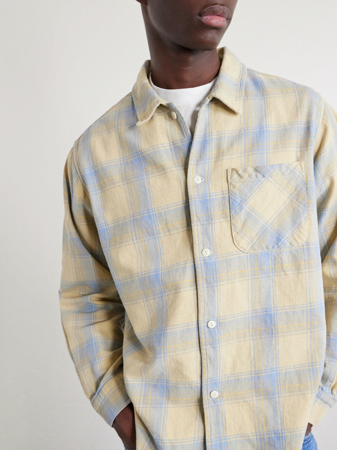 Remi Relief - Checked Cotton Shirt - Yellow