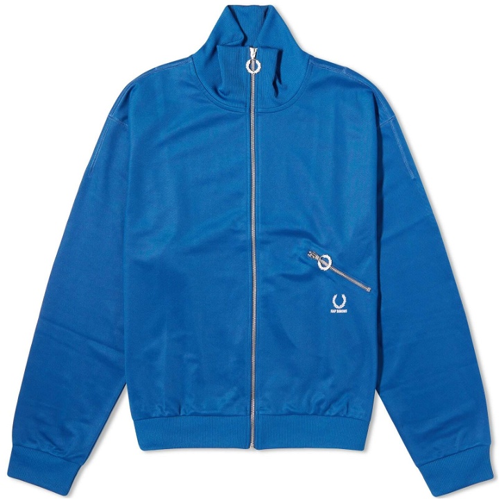 Photo: Fred Perry Men's x Raf Simons Printed Track Jacket in Royal
