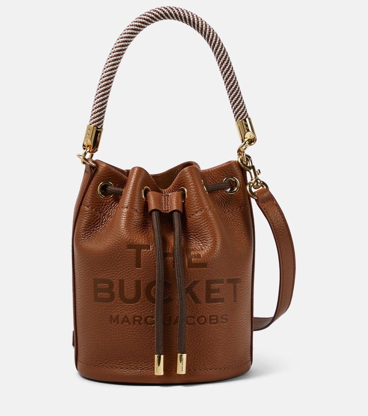 Marc Jacobs The Leather Bucket Bag in Brown.