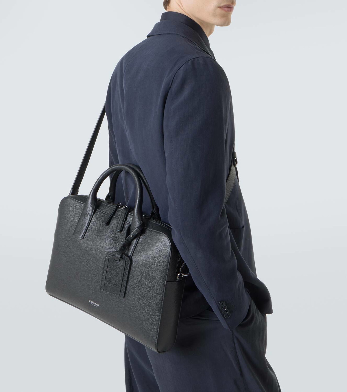 Giorgio Armani Leather briefcase