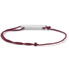 Le Gramme - Le 17/10 Cord and Sterling Silver Bracelet - Burgundy