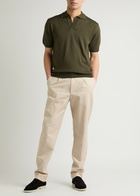 Aurélien Wool Polo Shirt Olive
