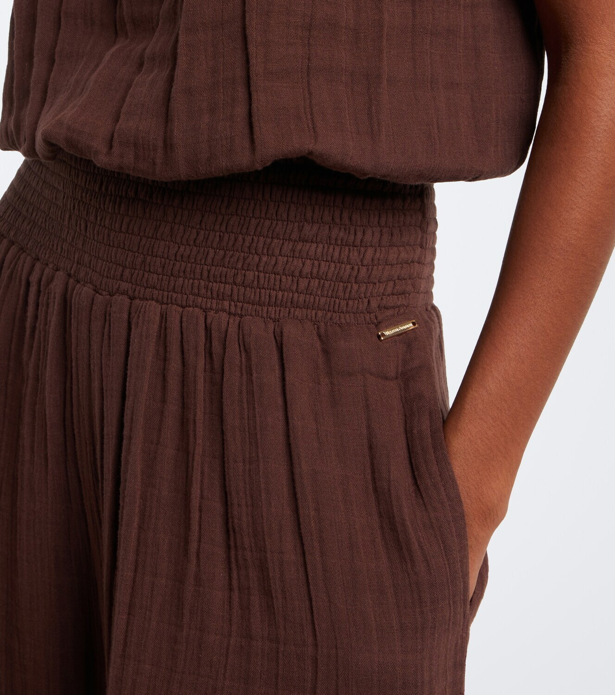 Melissa Odabash Naomie strapless cotton jumpsuit