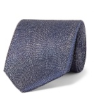 Giorgio Armani - 8cm Pin-Dot Woven Silk Tie - Men - Blue