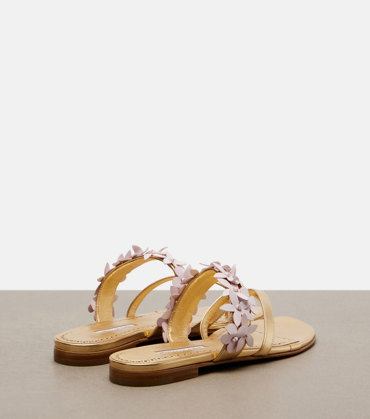 Manolo Blahnik Fiosabi appliqué leather thong sandals