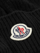 Moncler - Appliquéd Ribbed Virgin Wool and Cashmere-Blend Beanie