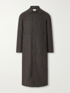 Oliver Spencer - Lothian Houndstooth Tweed Coat - Brown
