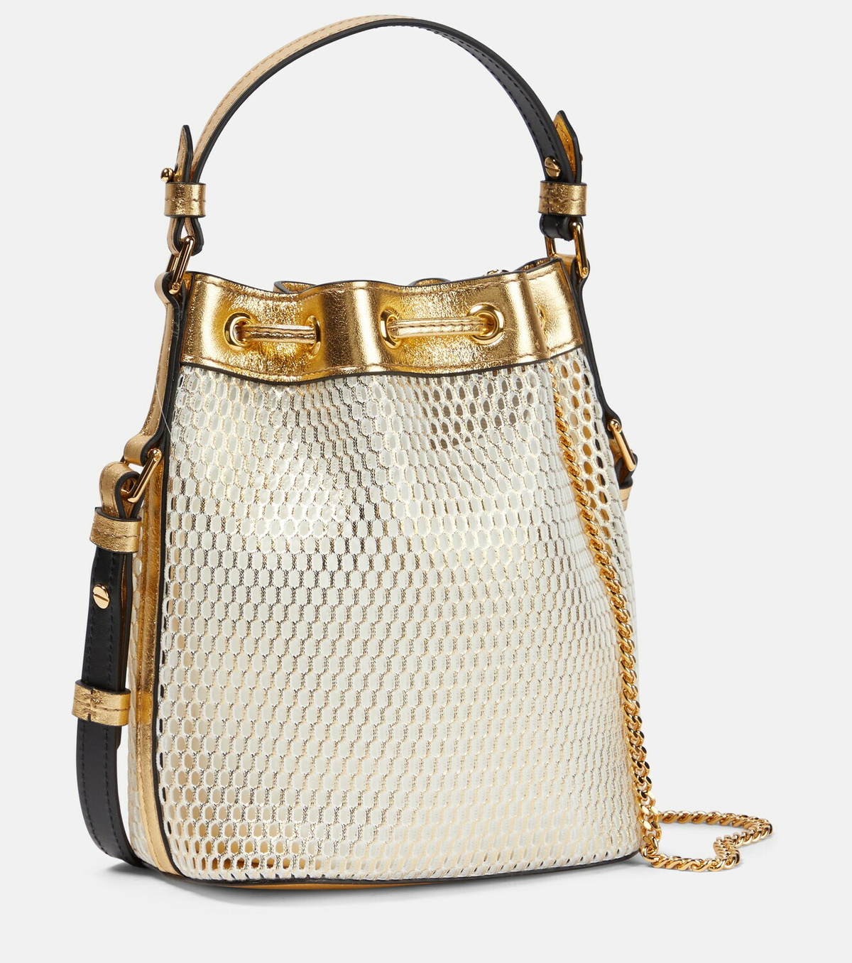 Tom Ford Disco small mesh and leather bucket bag TOM FORD