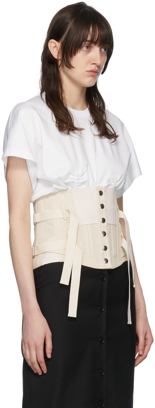 Sportmax Off-White Cotton Corset Sportmax