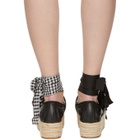 Miu Miu Black Double Bands Platform Ballerina Espadrilles
