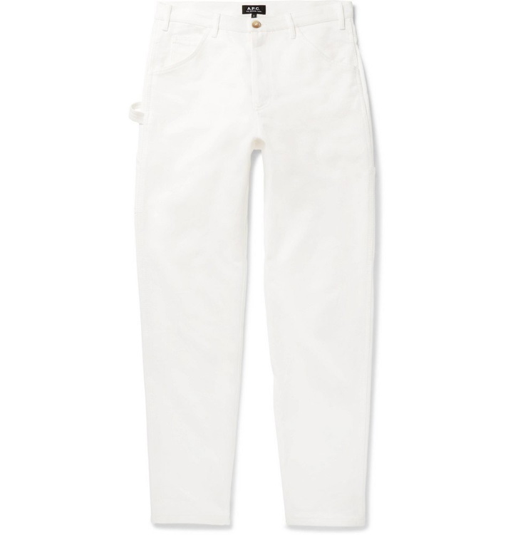 Photo: A.P.C. - Job Slim-Fit Tapered Cotton-Twill Trousers - White