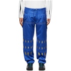 Kiko Kostadinov Blue Embroidered Arcadia Trousers