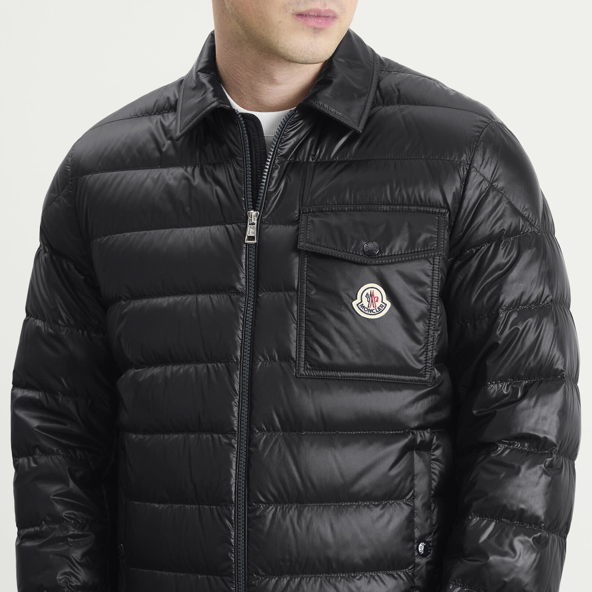 Moncler Men's Mourillon Shirt Jacket in Navy Moncler