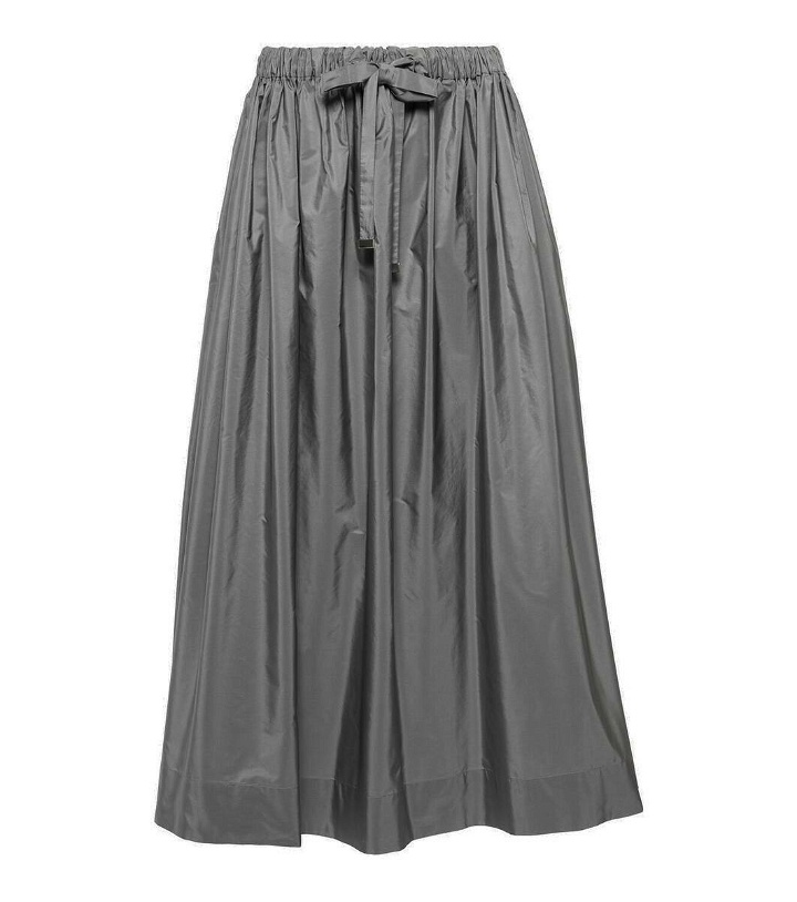 Photo: 'S Max Mara Claire pleated taffetta maxi skirt