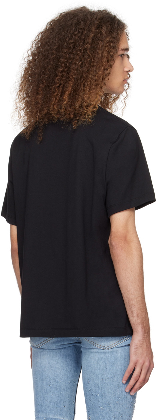 AMIRI スタガードクローム Tシャツ ブラック 洗練デザイン AMIRI Black Staggered Chrome T-Shirt Amiri