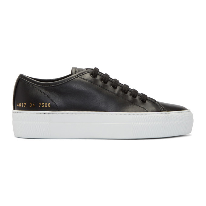 Photo: Woman by Common Projects Black Tournament Low Super Sneakers