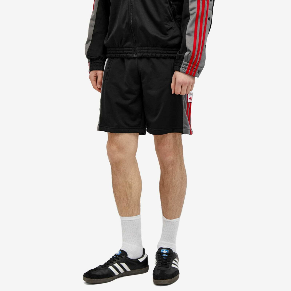 Adidas Men's Adibreak Short in Black/Grey Four/Better Scarlet