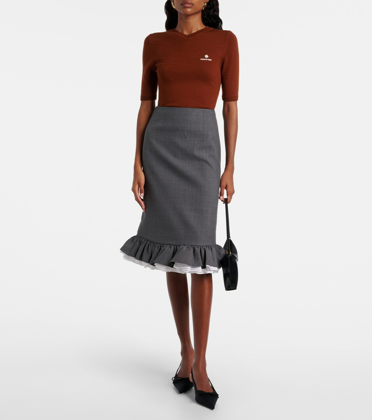 Shushu/Tong Ruffled midi skirt Shushu/Tong