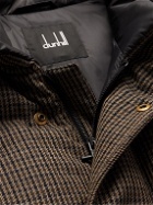 Dunhill - Quilted Houndstooth Wool-Tweed Down Gilet - Brown