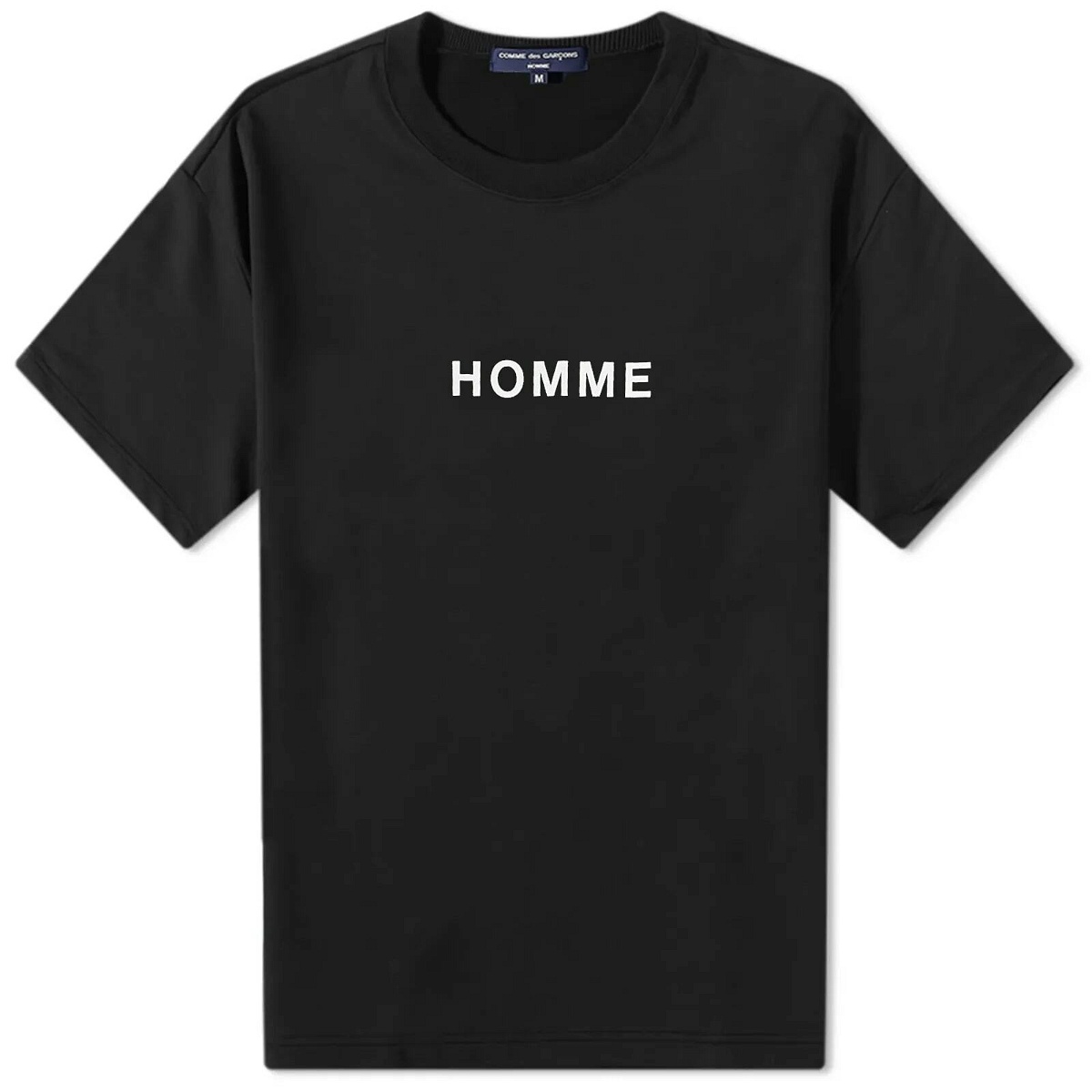 Comme des Garçons Homme Men's Centre Logo T-Shirt in Black Comme des ...