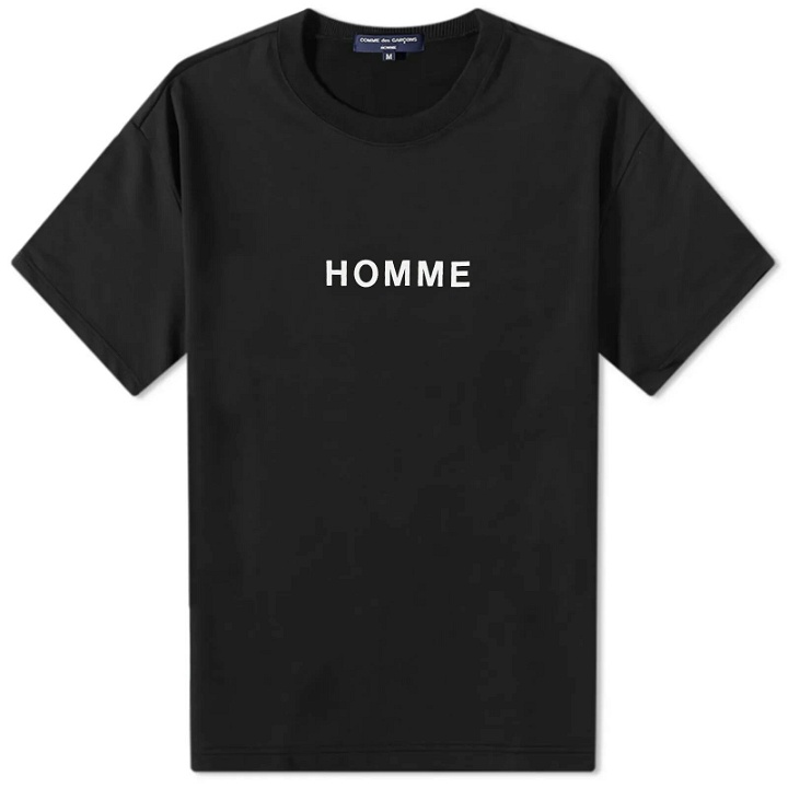 Photo: Comme des Garçons Homme Men's Centre Logo T-Shirt in Black