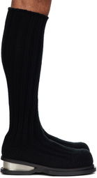 EGONlab Black Knit Tall Boots