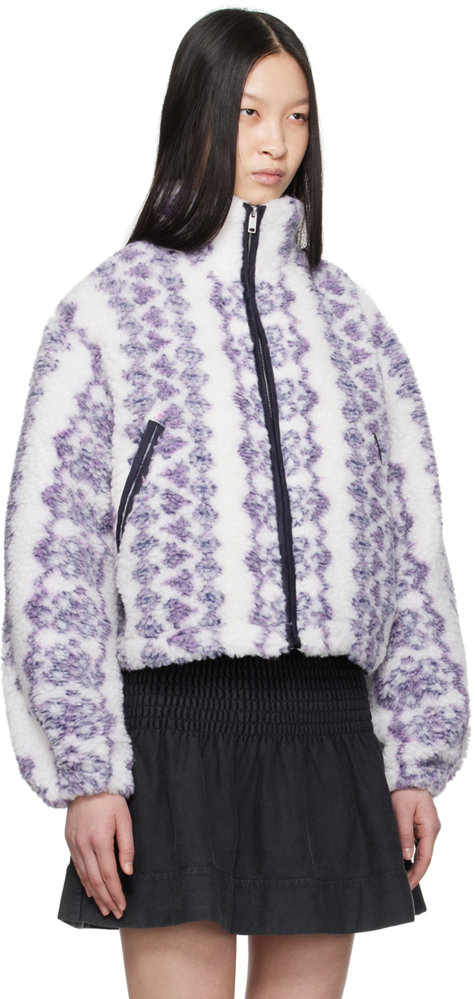 Isabel Marant Etoile Off-White & Purple Mackensy Jacket Isabel