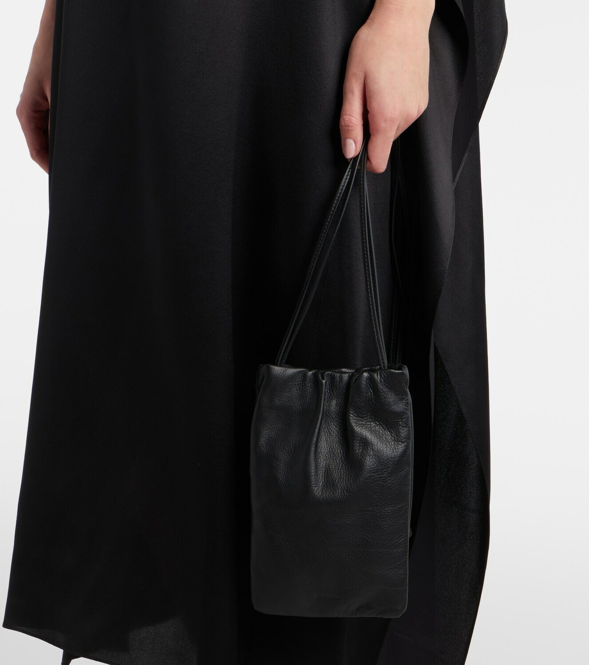The Row Bourse leather phone pouch