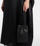 The Row Bourse leather phone pouch