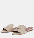 Loro Piana Summer Charms suede slides