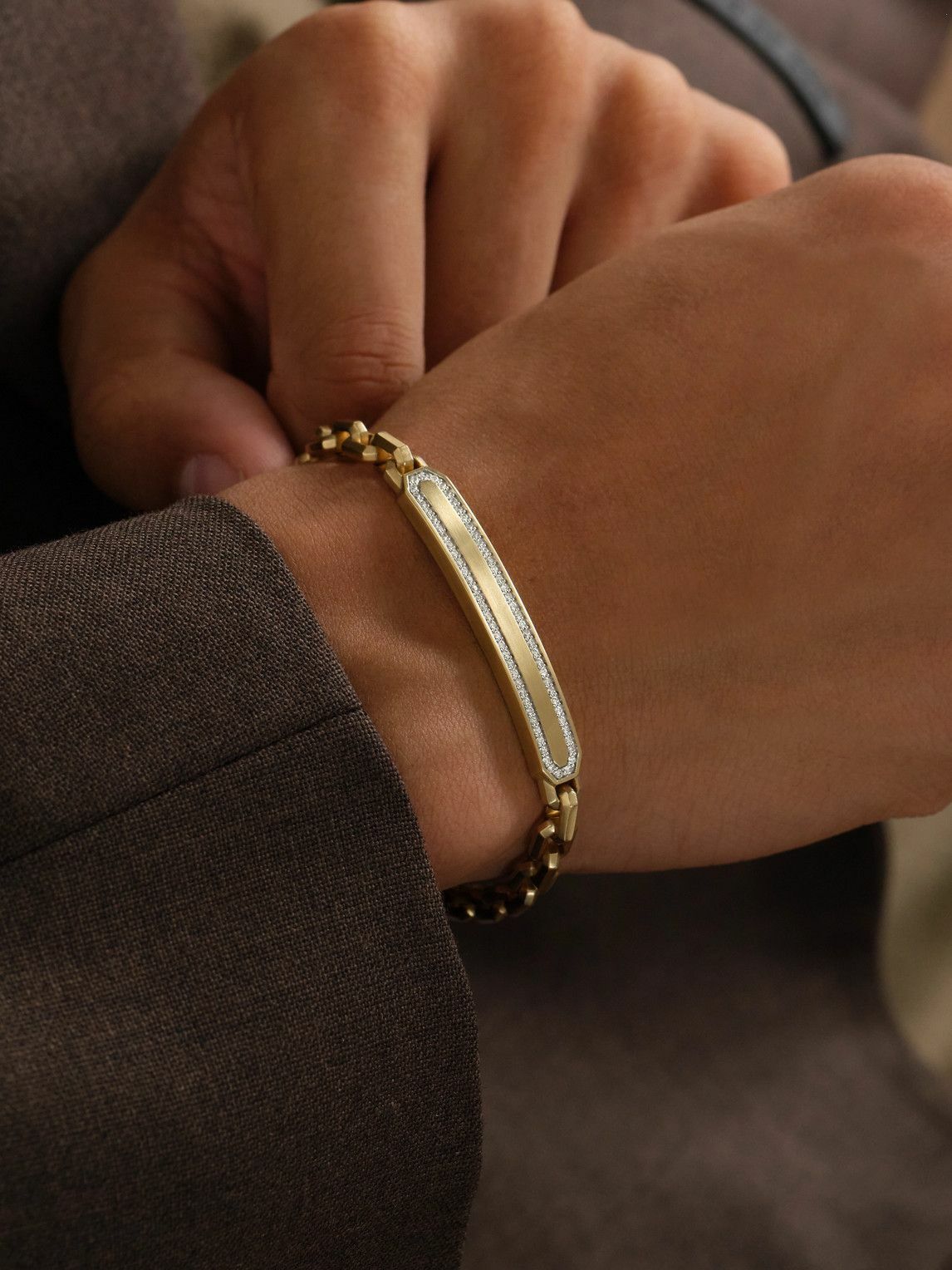 David Yurman - Streamline® 18-Karat Gold Diamond ID Bracelet - Gold