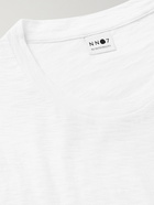 NN07 - Aspen Logo-Print Slub Cotton-Jersey T-Shirt - White