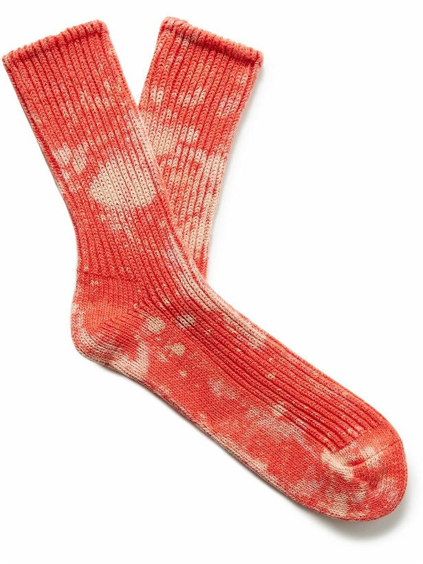 Photo: Rostersox - Tie-Dyed Ribbed Cotton-Blend Socks