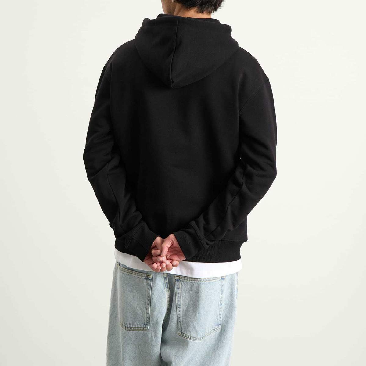 POSTAL Men's Trip Applique Zip Hoodie in Black