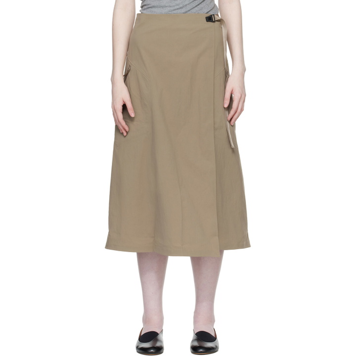 Photo: Veilance Beige Lota Midi Skirt