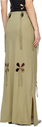 J.Kim Khaki Petal Maxi Skirt